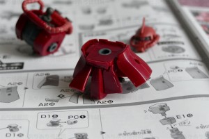 HGシャア専用ザク2製作過程2