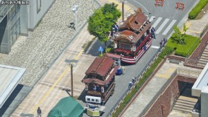 浜松アクトタワー展望台から山車