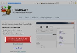 HandBrake Webサイト