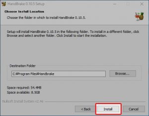 HandBrake インストール3