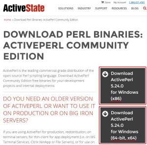 ActivePerl ダウンロード(4)