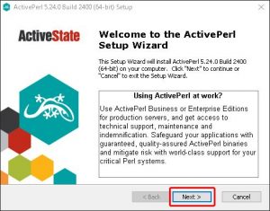 ActivePerl インストール(1)