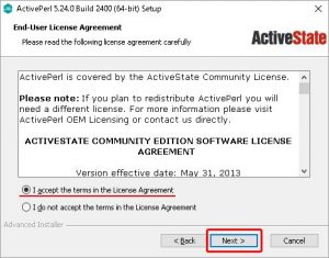 ActivePerl インストール(2)