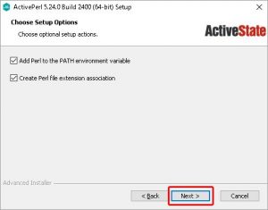 ActivePerl インストール(4)