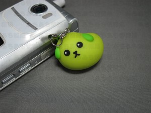 枝豆しばのおしゃべりストラップ正面