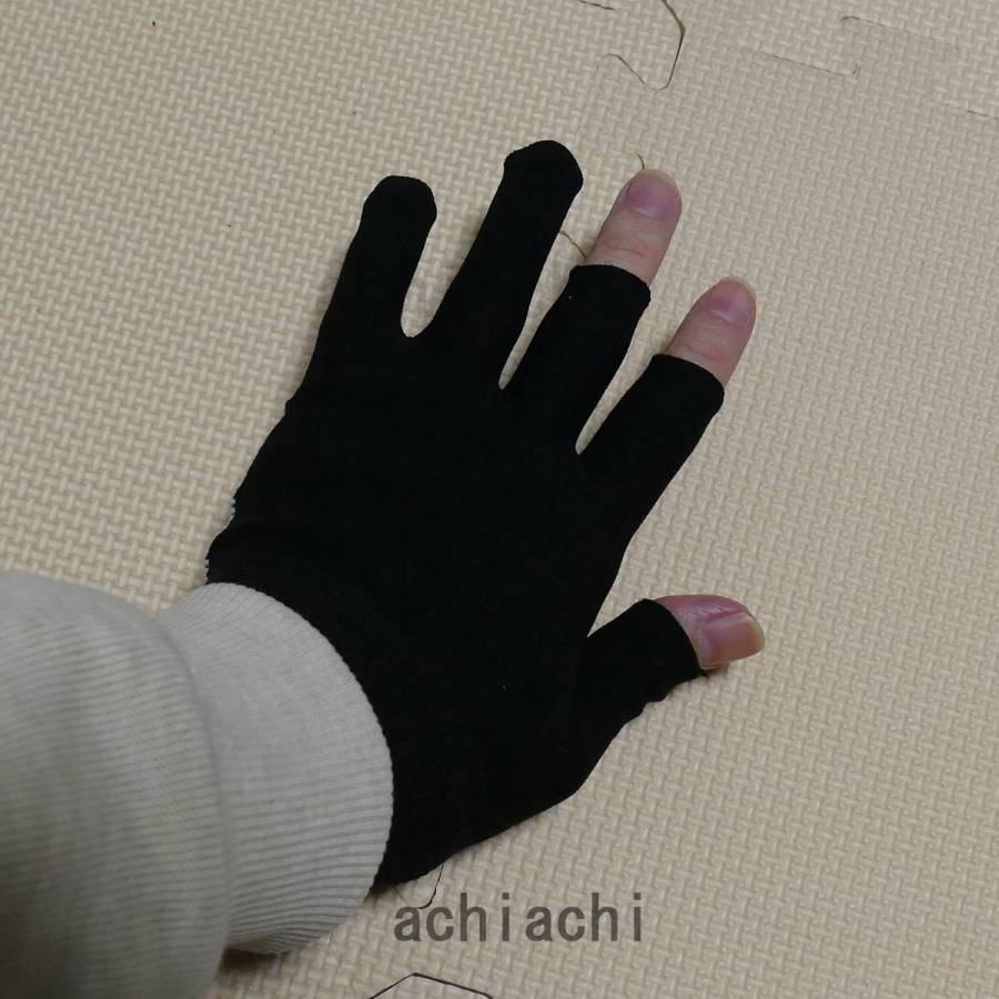 ダイソー3本指カットぴたっ！手袋 装着時
